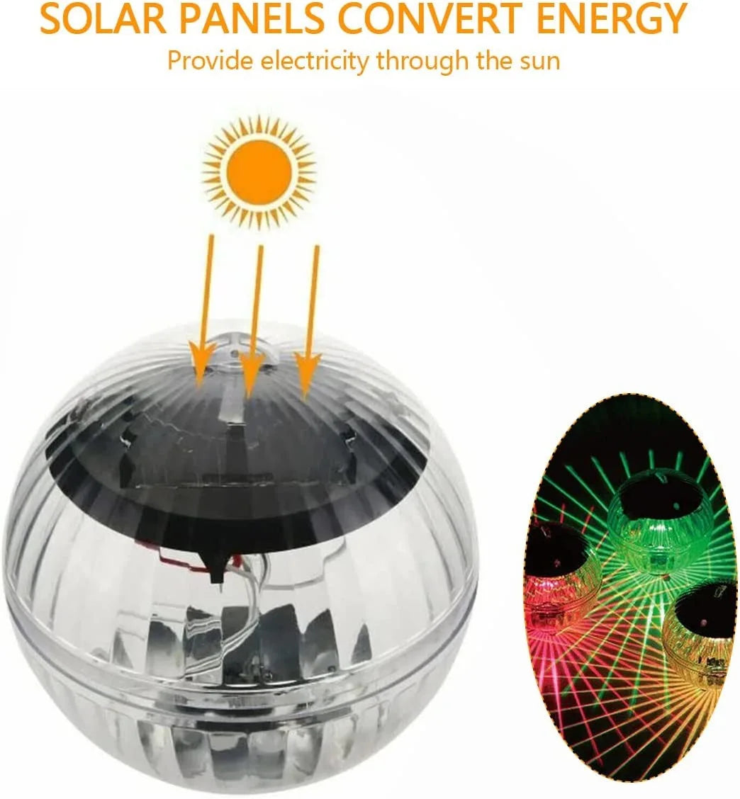 Luvikno | Solar Swimming Light LumiGlobe | RGB Fargeendring | Flytende LED Ball IP65 | For Basseng, Dam & Hage