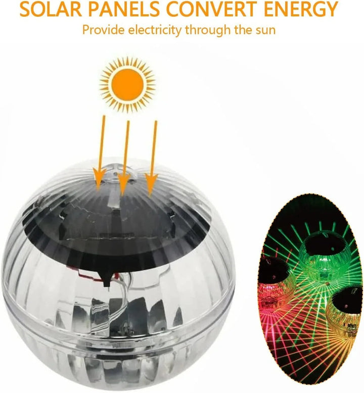 Luvikno | Solar Swimming Light LumiGlobe | RGB Fargeendring | Flytende LED Ball IP65 | For Basseng, Dam & Hage