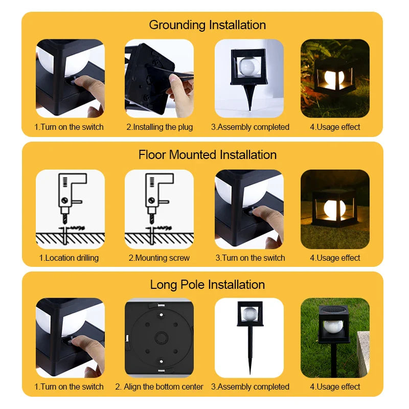 Luvikno | Solhage Lantern LUMOVIA DuoLight | 2 Lysfarger | IP65 Vanntett | For Bakke, Terrase & Staketmontering | 11,8 x 11,8 x 11,5 cm