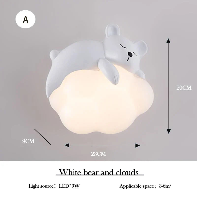 PandaGlow Lampe - Søt LED Vegglampe for Barn Luvikno
