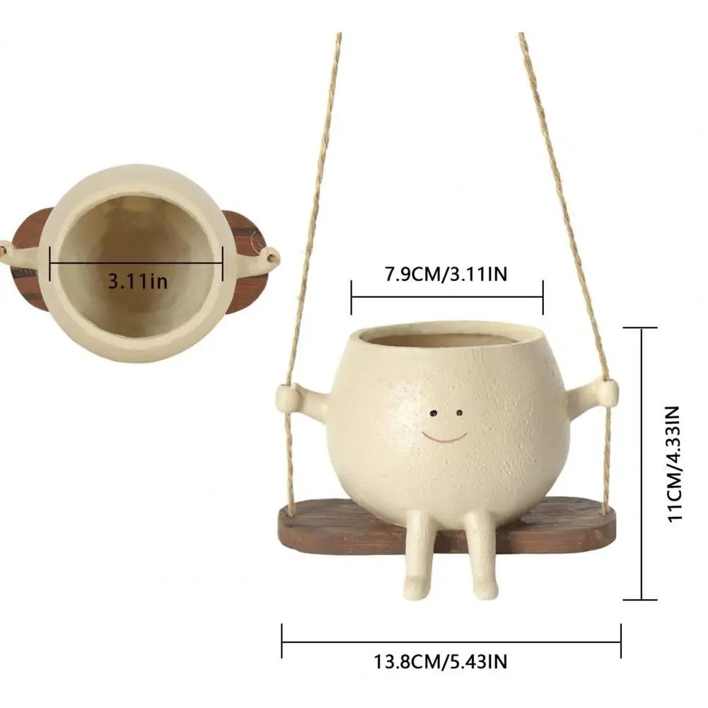 Swing Smiling Face Blomsterpotte | Luvikno