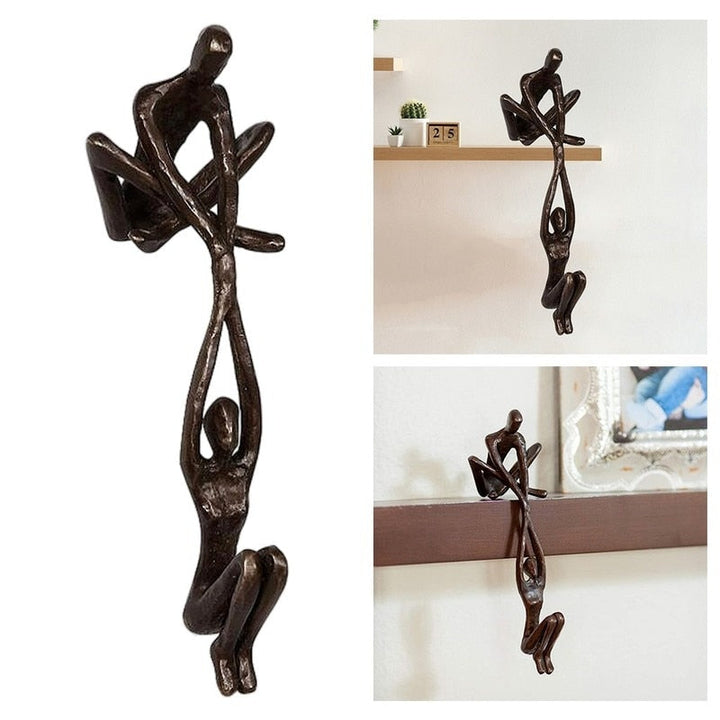 Verbindo Dekorativ Figur Polystone Svart Modern Skulptur 20 cm | Luvikno