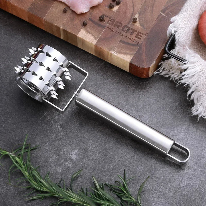 Luvikno | SteelTender Kjøttmørner | Rustfritt Stål Kjøttmørner med Hammerhode | For Biff, Schnitzel & Svinekjøtt | 18 cm