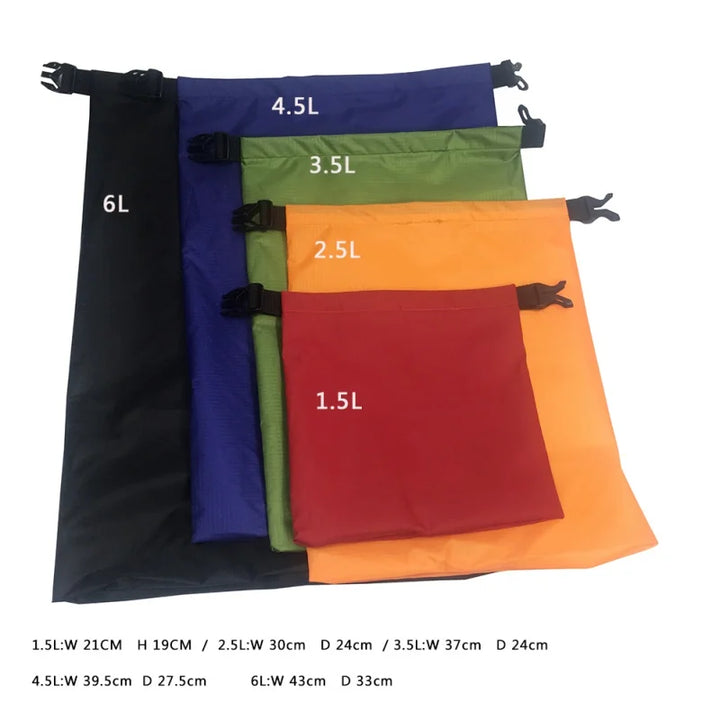Luvikno | Sealon Dry Bag Set | Vanntett og sandbestandig 5-delt sett for reise og utendørs eventyr