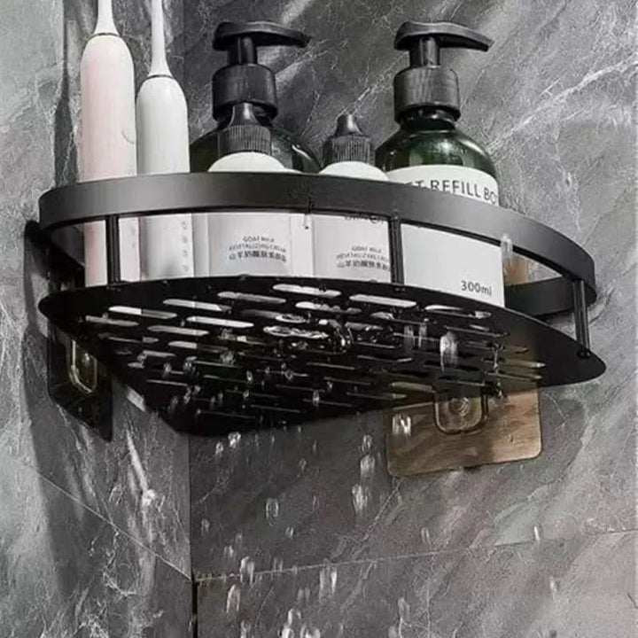 Luvikno | No-Drill Aluminium Hjørneskap for Badet