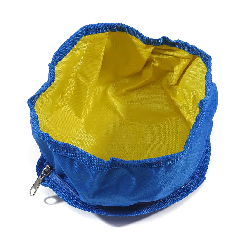 Luvikno | Sammenleggbar Bolle Nomadoo FoldBowl | Bærbar Fôr- og Vannbolle for Hunder & Katter | Utendørs Reisebolle laget av Oxford-stoff | Ø 19 cm