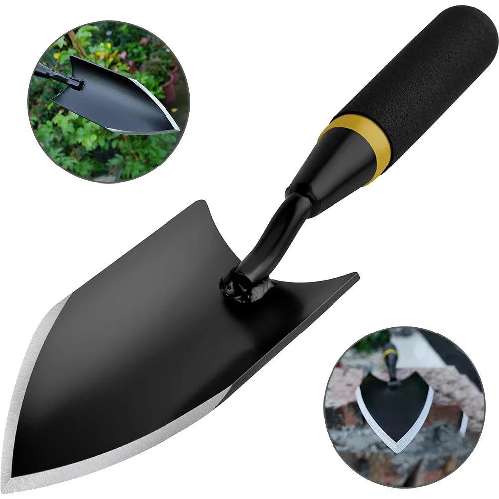 Luvikno | TerraGrip Hage spade | Ekstra Robust & Ergonomisk | Sømløst Sveiset | For Harde Jordsmonn & Røtter