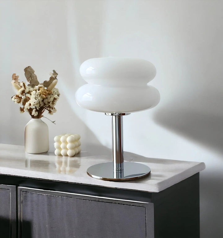 Luvikno | Elegant Macaron Glass Table Lamp med USB - 3 Lysfarger