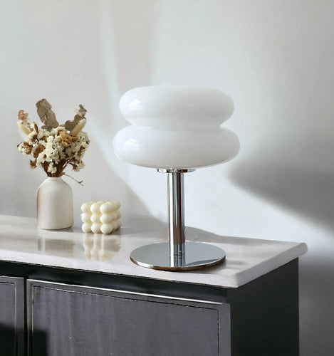 Luvikno | Elegant Macaron Glass Table Lamp med USB - 3 Lysfarger