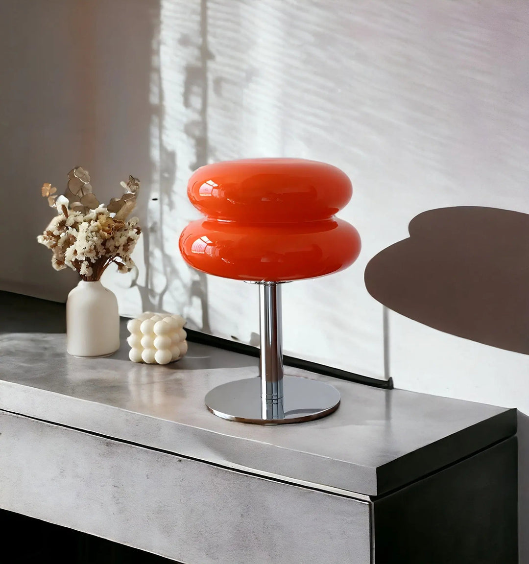 Luvikno | Elegant Macaron Glass Table Lamp med USB - 3 Lysfarger