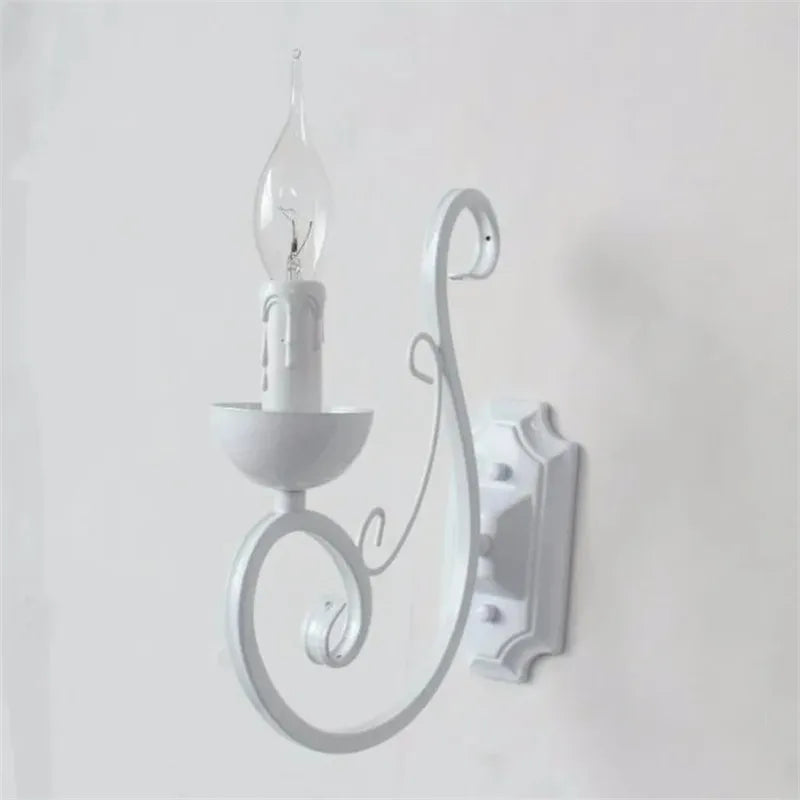 LuminousEra - Hvit Vegglampe med E14 Stearinlys Luvikno