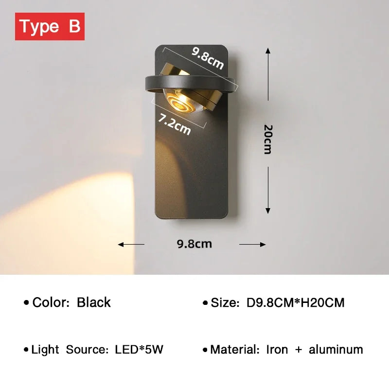 BrightTurn – Justerbar LED Vegglampe for Ethvert Rom Luvikno