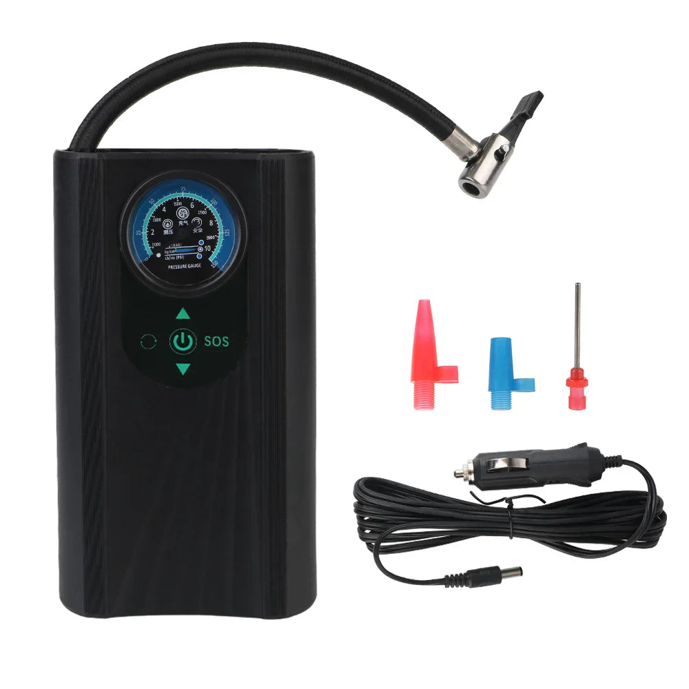 Luvikno | Dekkpumpe AutoAirX Pro | Bærbar Kompressor 12V | Metallsylinder | For Bil, Motorsykkel, Sykkel & Ball