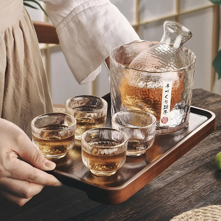 Japansk Glass Sett – Elegant Sake & Whisky Sett | Perfekt for Bar & Hjem | Luvikno
