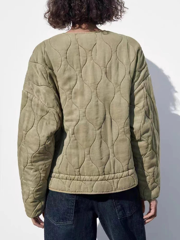 Luvik | Oversized vintage polstret jakk for kvinner