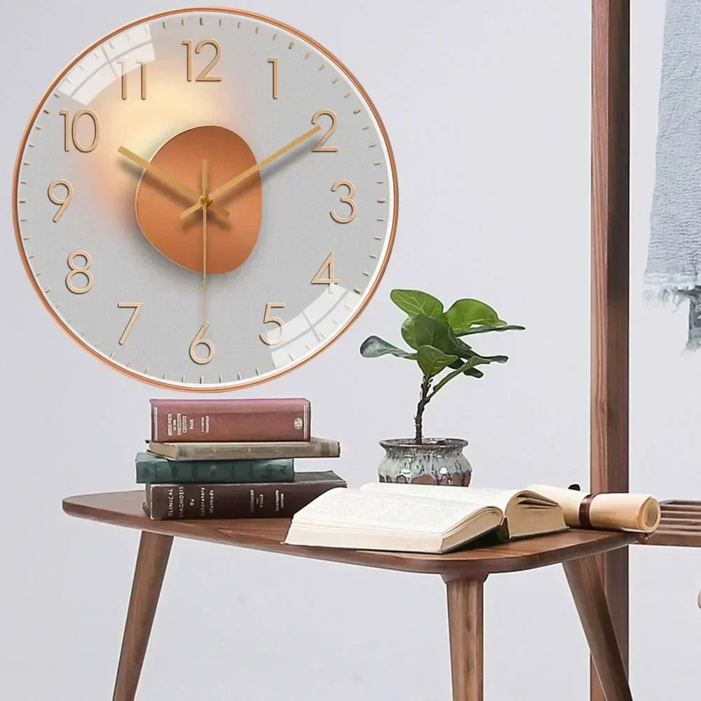 SilentTime - Digital veggklokke i klassisk stil - 8 tommers Luvikno