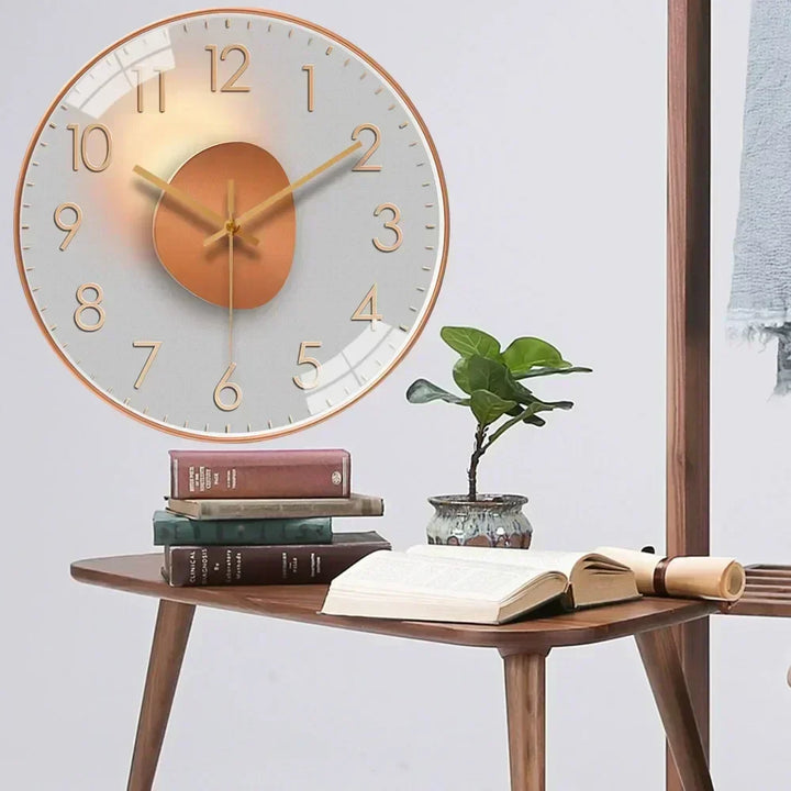SilentTime - Digital veggklokke i klassisk stil - 8 tommers Luvikno