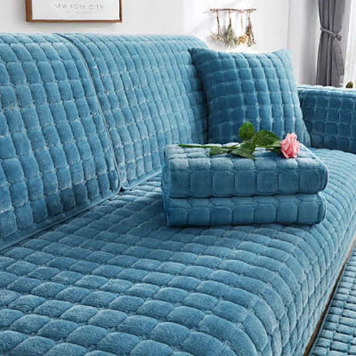 Koselig myk tykk plush non-slip sofa dekke | Luvikno
