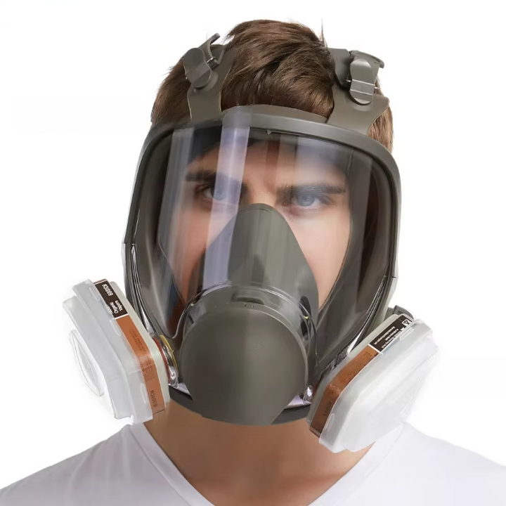 Omfattende helansikts respirator sikkerhetsgassmaske med anti-dugg beskyttelse Luvikno
