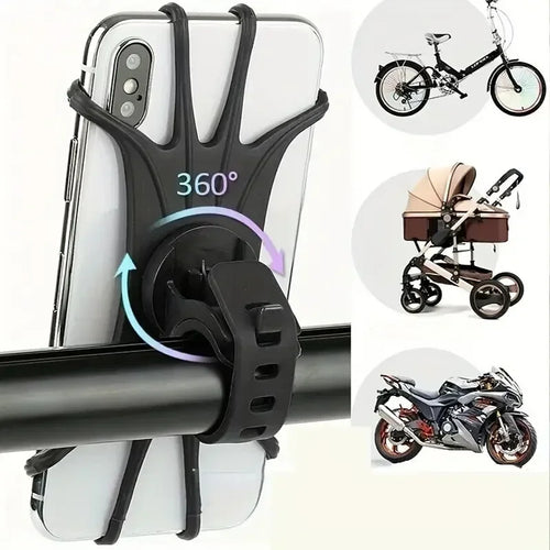 Luvikno | Velogrip 360 | Smartphone holder sykkel & motorsykkel | 360° roterbar | Universell & støtsikker laget av silikon
