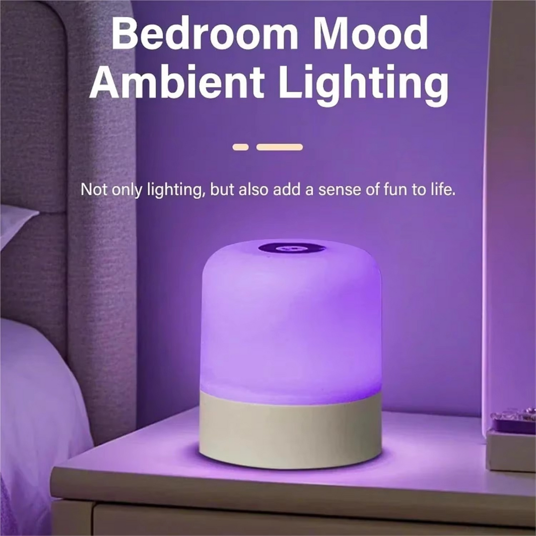 Fargeforandrende Berøring Bordlampe Med Fjernkontroll For Soverommet Eller Stuen Luvikno