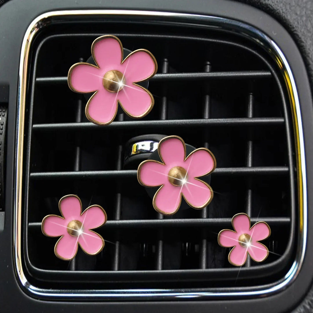 Luvikno | FloraDrive Duftklipp | Blomst Duftstoffer for Bil | Sett med 4 | Dekorativ Aromaterapi for Ventilasjoner