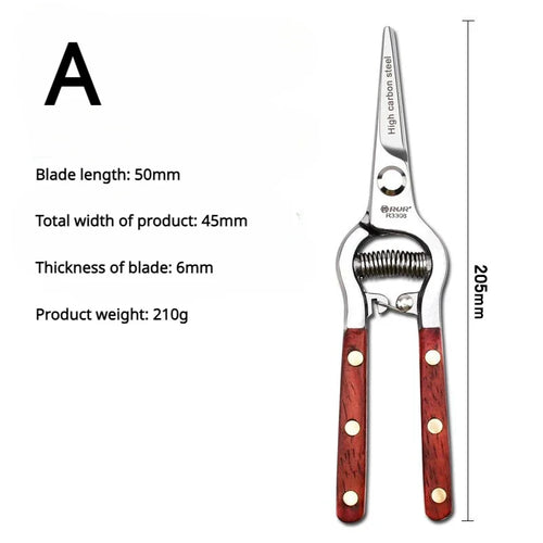 Luvikno | TreeGrip 20 | Hagesaks med treskaft | 20 cm | Smidd karbonstål | For grener & frukttrær