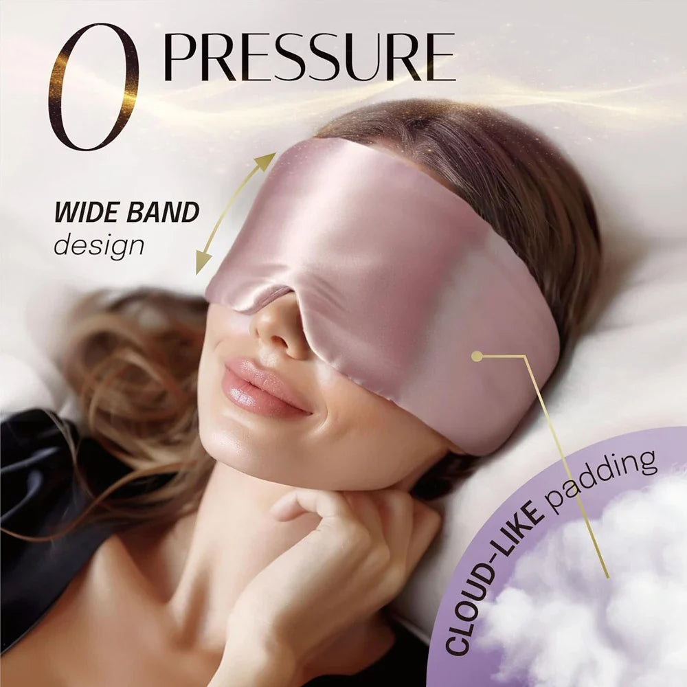 Luvikno | Silana DreamSil Søvnmaske laget av 100% Mulberry Silke | Lysblokkerende & Polstret | Supermyk & Pustende | For Reising, Søvn & Avslapning