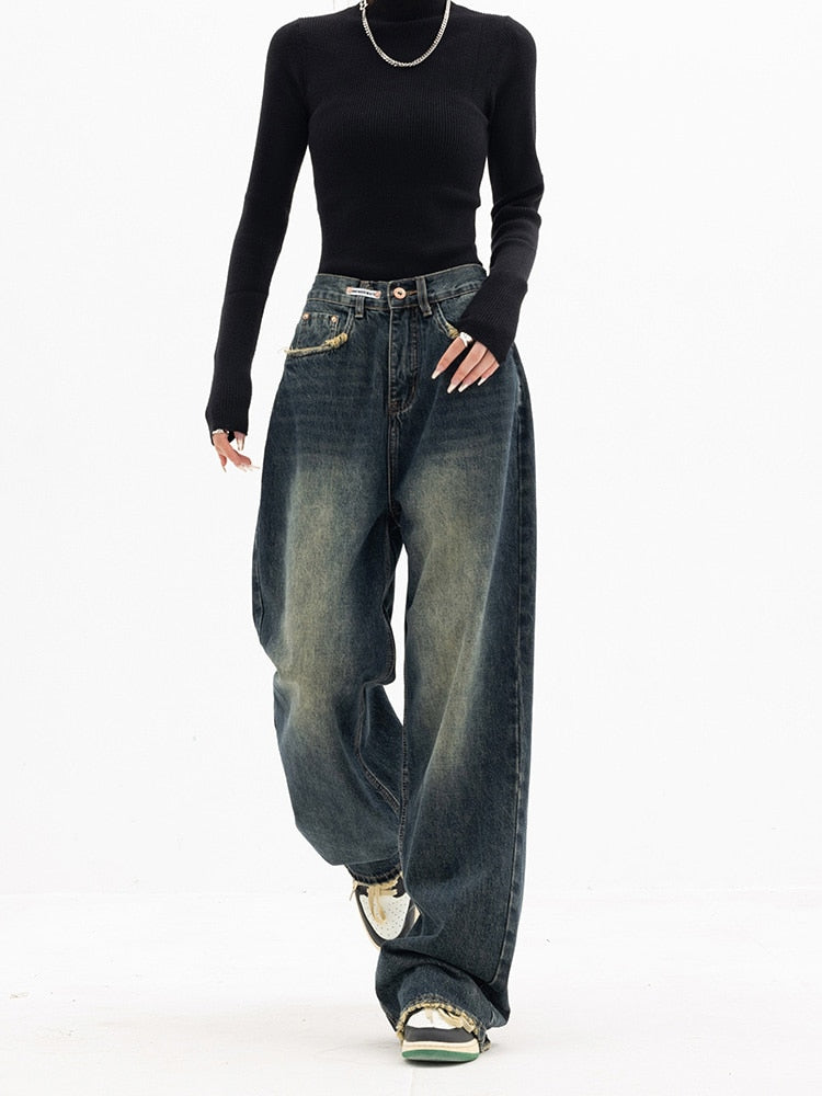 Luvik | Damer Vintage Baggy Bukse
