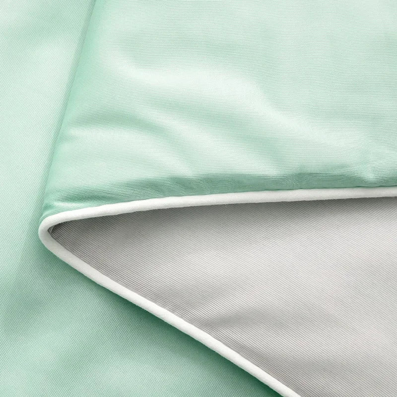 Air Condition Sommer Komforter — Ren Farge Is Silke Kjøleteppe, Lett & Glatt Twin/King Størrelse Quilt | Luvikno