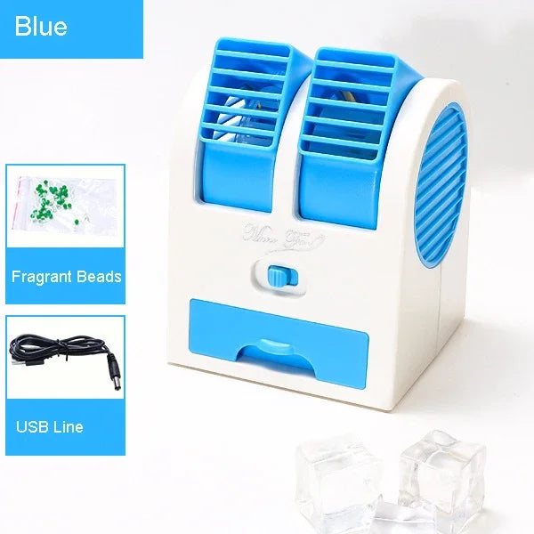 Dual-Outlet Turbo Cooling Desk Humidifier Fan | Luvikno