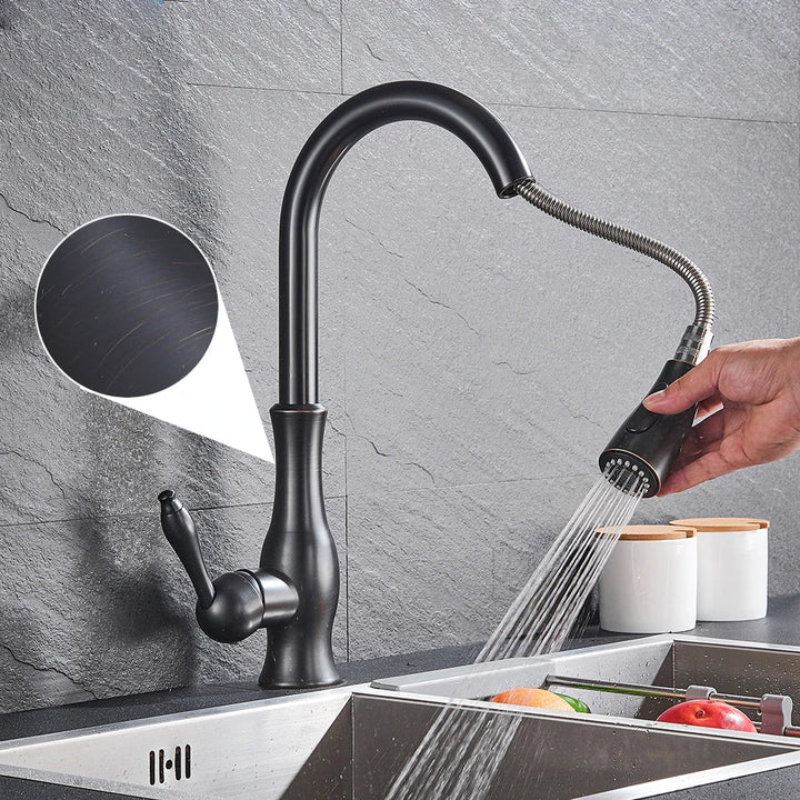 Luvikno | GlamFaucet Kjøkkenkran - Luksus Gylden Kjøkkenmikserkran