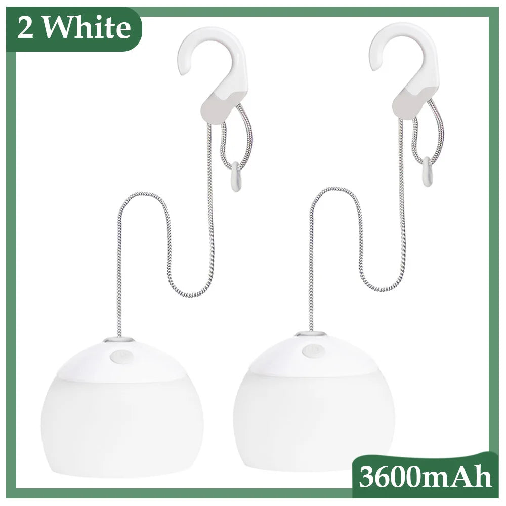 Retro oppladbar campinglampe med USB Luvikno