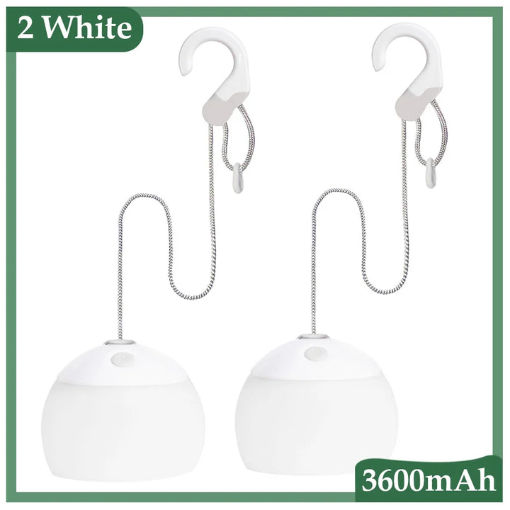 Retro oppladbar campinglampe med USB Luvikno