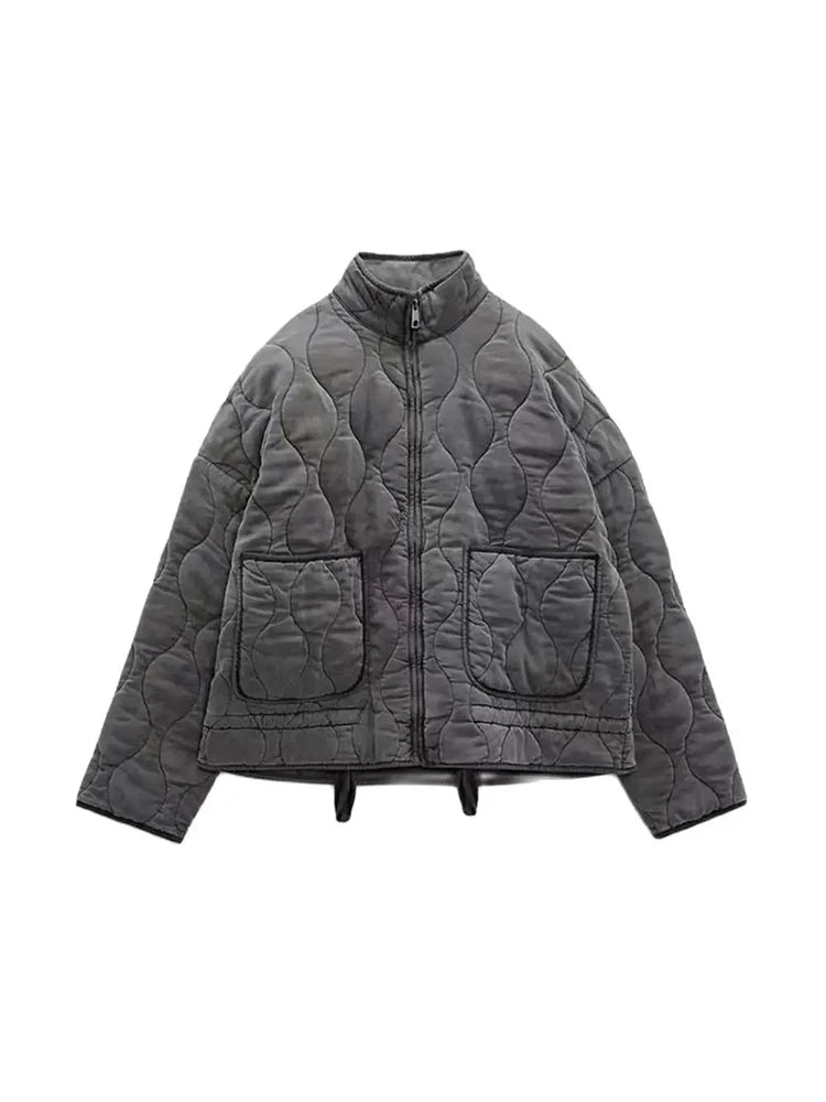 Luvik | Oversized vintage polstret jakk for kvinner