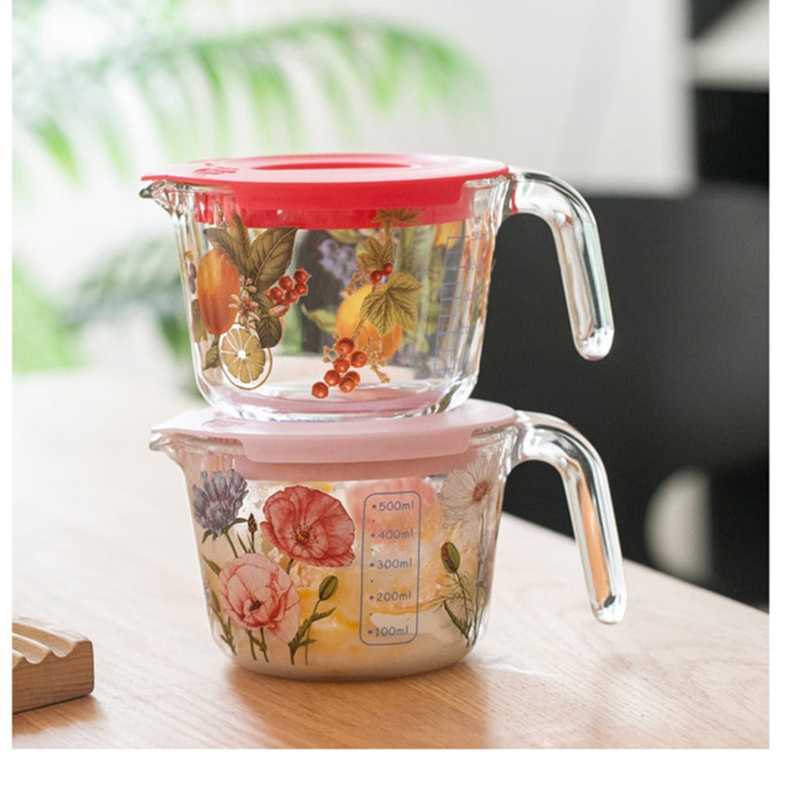 Retro Flowers Målebeger med Lokk