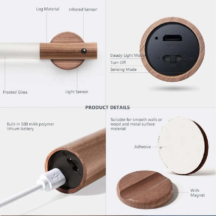 Magnetisk LED-bevegelsesføler-nattlys | Luvikno