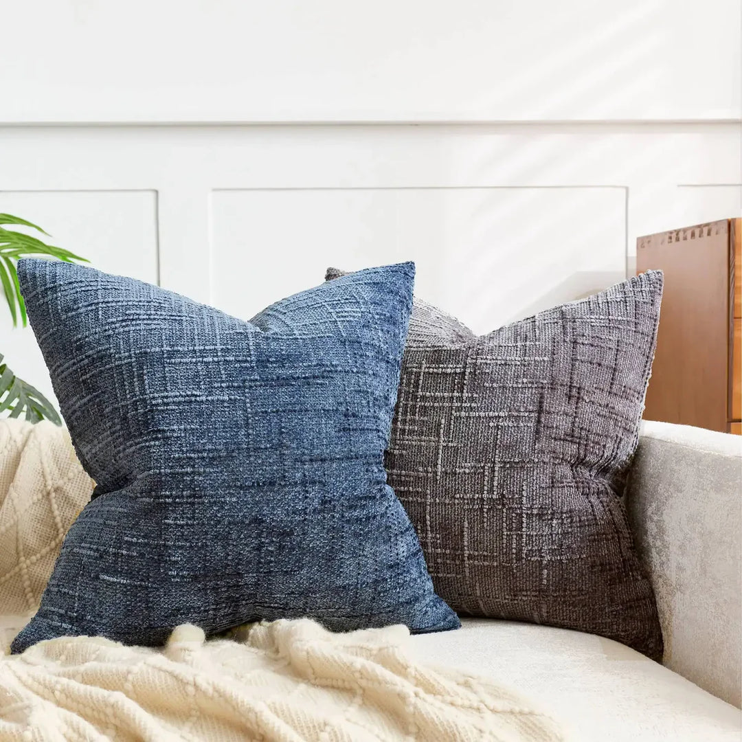 Chenille Sofa putevar – Myk ensfarget design | Elegant dekorasjon for stue & soverom | Luvikno