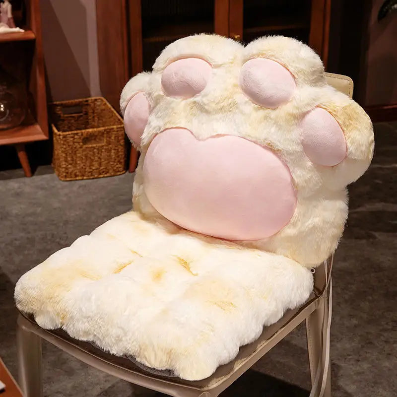 Cozy Cat Paw Plush Seat Pillow | Luvikno