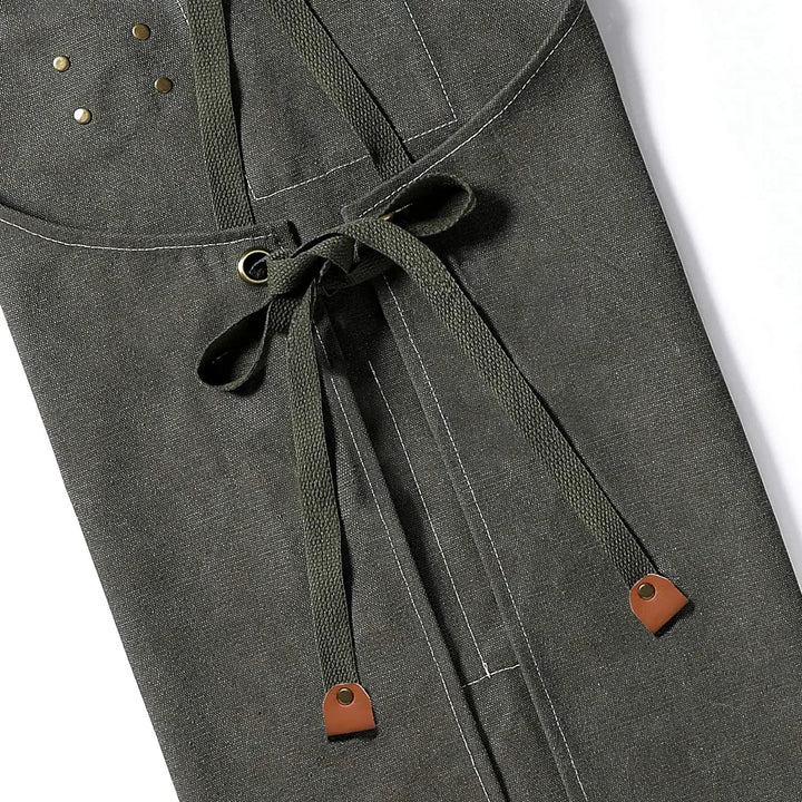 Canvas forkle med lommer, justerbart, Unisex | Luvikno