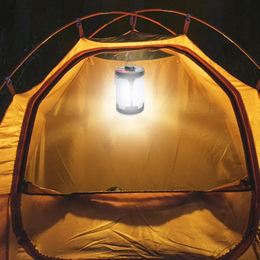 Luvikno | LUMALITE Solcelle Campinglampe | USB & Solenergi Lading | 6 Lysmoduser | Sammenleggbar & Power Bank – 1000 Lumen