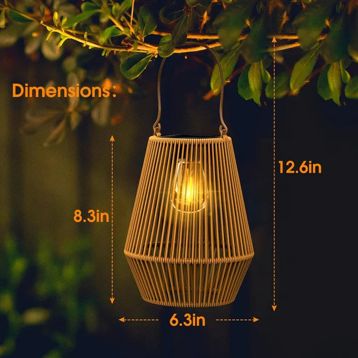 Solar Rattan Lantern Luvikno