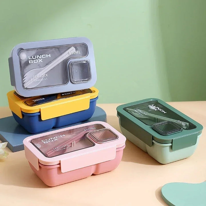 Bento matboks for på farten med bestikk | Luvikno