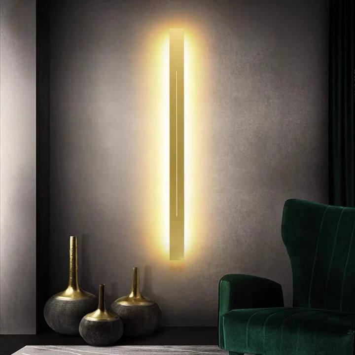 Innendørs vegglampe laget av metall og akryl for stue soverom Luvikno