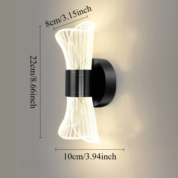 GlowCurve – Elegant LED Vegglampe for Soverom og Stue Luvikno