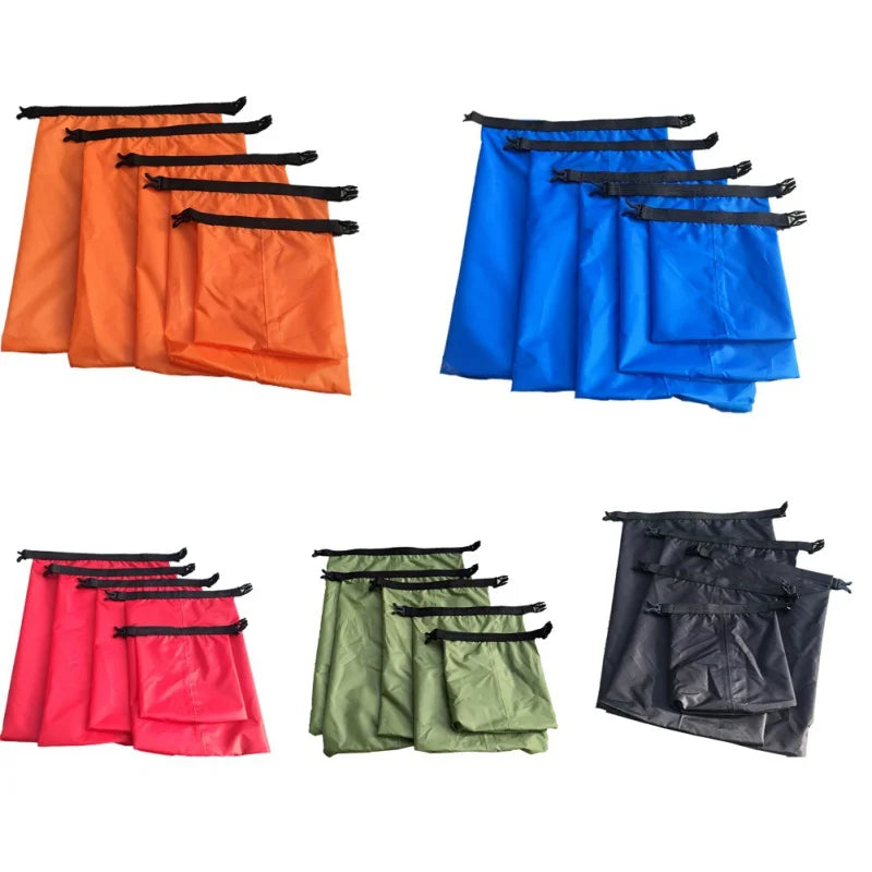 Luvikno | Sealon Dry Bag Set | Vanntett og sandbestandig 5-delt sett for reise og utendørs eventyr