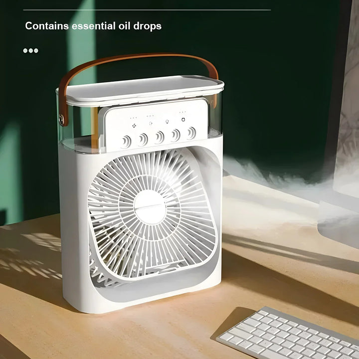 Bærbar Luftkjøler Vifte med LED Lys Luvikno