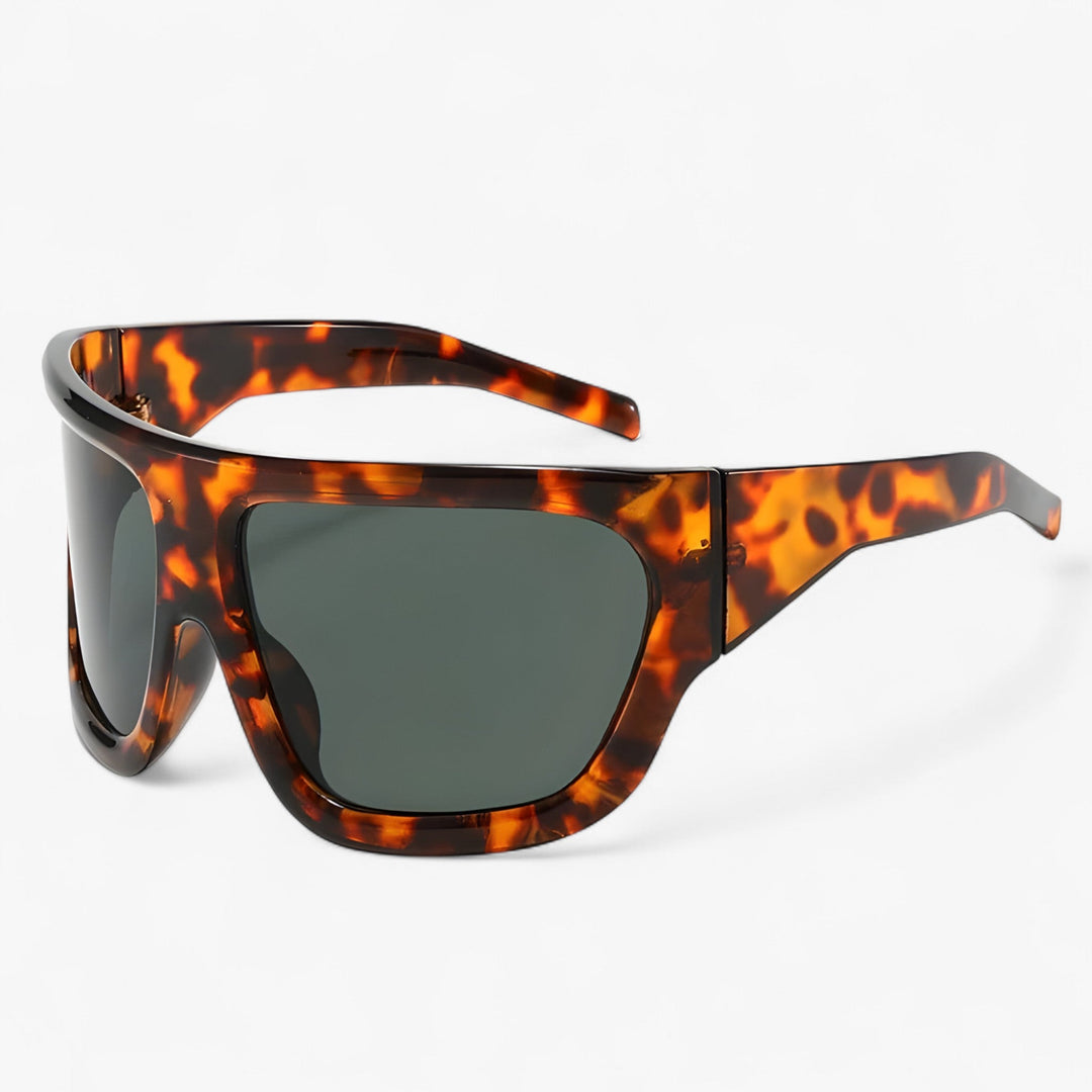Oversized Steampunk Sports Solbriller med Wraparound Design – Ignix | Luvikno