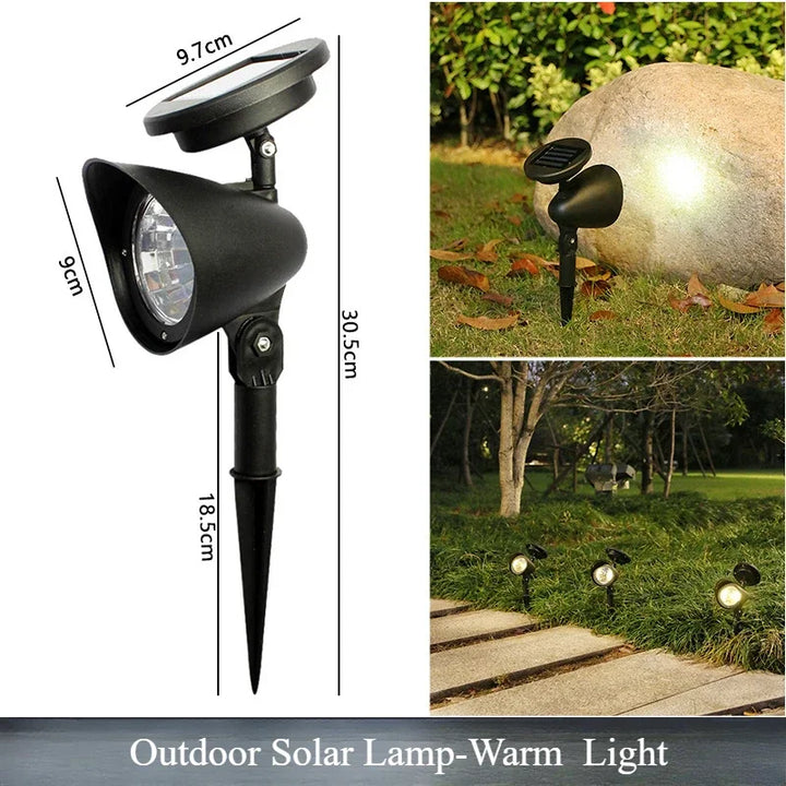 Luvikno | Solar-floodlight LumiFokus | LED hage flomlys | IP65 vanntett | For trær, stier og landskapsbelysning