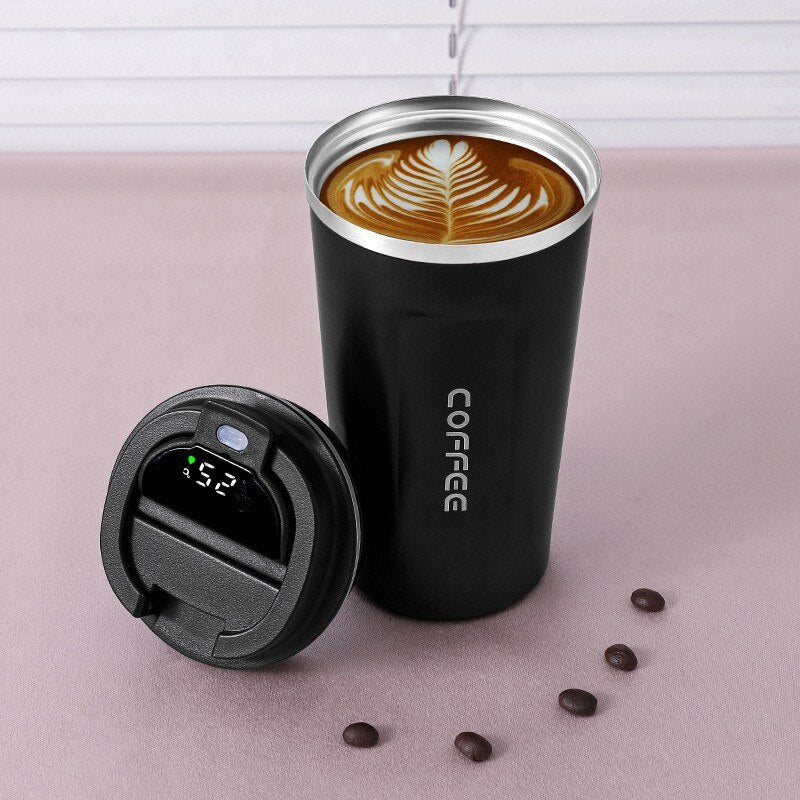 LED Temperaturdisplay Smart Termos Kaffekopp | Luvikno